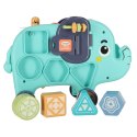Słonik tablica manipulacyjna montessori wbijak sorter klocki młotek 26cm Słonik tablica manipulacyjna montessori wbijak sorter klocki młotek 26cm