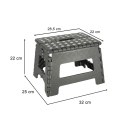 Stołek taboret składany antypoślizgowy 22cm ciemny szary Stołek taboret składany antypoślizgowy 22cm ciemny szary