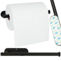 Uchwyt wieszak na papier ręcznik papierowy kuchenny taśma dwustronna mat loft czarny Uchwyt wieszak na papier ręcznik papierowy kuchenny taśma dwustronna mat loft czarny