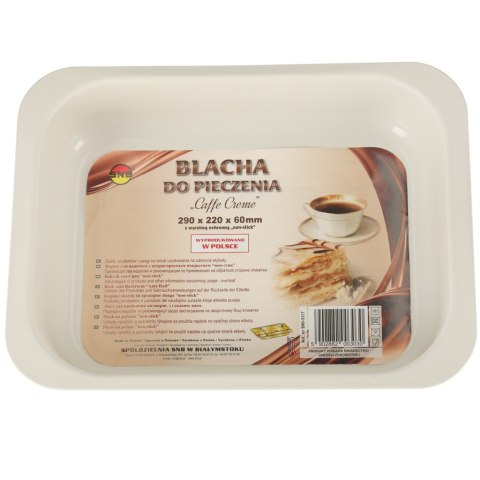 Blacha do pieczenia tortownica forma do ciast wypieków tłoczona 29cm x 22cm x 6cm brązowa Blacha do pieczenia tortownica forma do ciast wypieków tłoczona 29cm x 22cm x 6cm brązowa
