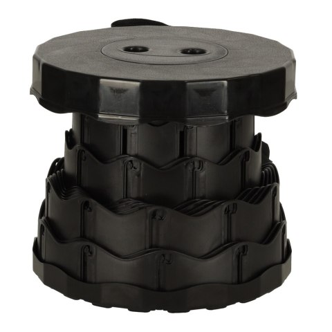Krzesło składane taboret teleskopowy turystyczny przenośny czarny 200kg Krzesło składane taboret teleskopowy turystyczny przenośny czarny 200kg