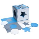 Mata edukacyjna piankowa puzzle szara niebieska 60 x 60 cm 9 elementów Mata edukacyjna piankowa puzzle szara niebieska 60 x 60 cm 9 elementów