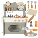 Kuchnia dla dzieci drewniana MDF piekarnik garnki akcesoria 70cm Kuchnia dla dzieci drewniana MDF piekarnik garnki akcesoria 70cm