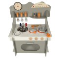 Kuchnia dla dzieci drewniana MDF piekarnik garnki akcesoria 70cm Kuchnia dla dzieci drewniana MDF piekarnik garnki akcesoria 70cm