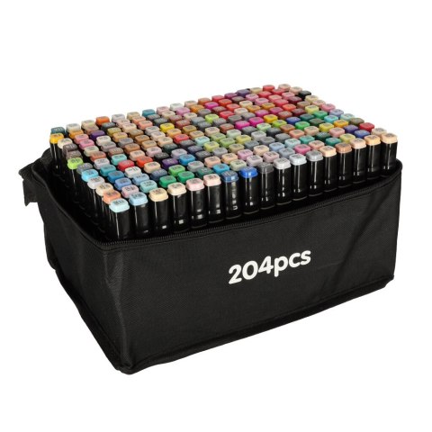 Markery dwustronne mazaki alkoholowe w etui 204 + podstawka Markery dwustronne mazaki alkoholowe w etui 204 + podstawka