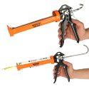 Pistolet wyciskacz do silikonu akrylu kleju kartuszy mas obrotowy korpus 360 255mm WOKIN Pistolet wyciskacz do silikonu akrylu kleju kartuszy mas obrotowy korpus 360 255mm WOKIN