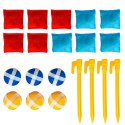 Rzut do celu rzutki na rzepy 2w1 zestaw animacyjny piłki woreczki 21el. Rzut do celu rzutki na rzepy 2w1 zestaw animacyjny piłki woreczki 21el.