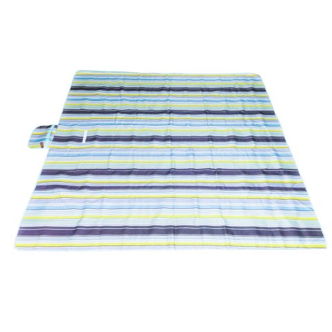 Mata plażowa wodoodporna koc piknikowy plażowy składany torba XXL 200x200cm niebieska Mata plażowa wodoodporna koc piknikowy plażowy składany torba XXL 200x200cm niebieska