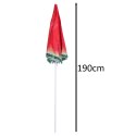 Parasol ogrodowy plażowy regulowany łamany 150cm arbuz UV Parasol ogrodowy plażowy regulowany łamany 150cm arbuz UV
