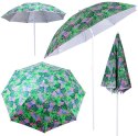 Parasol ogrodowy plażowy regulowany łamany 150cm liście UV Parasol ogrodowy plażowy regulowany łamany 150cm liście UV
