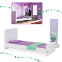 Domek dla lalek drewniany mebelki pastelowy 117cm Domek dla lalek drewniany mebelki pastelowy 117cm