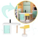 Domek dla lalek drewniany mebelki pastelowy 117cm Domek dla lalek drewniany mebelki pastelowy 117cm