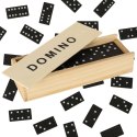 Domino drewniane klocki gra rodzinna + pudełko Domino drewniane klocki gra rodzinna + pudełko