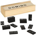 Domino drewniane klocki gra rodzinna + pudełko Domino drewniane klocki gra rodzinna + pudełko