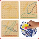 Geoboard geoplan drewniana układanka tworzenie kształtów z gumek Geoboard geoplan drewniana układanka tworzenie kształtów z gumek