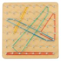 Geoboard geoplan drewniana układanka tworzenie kształtów z gumek Geoboard geoplan drewniana układanka tworzenie kształtów z gumek