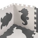 Mata edukacyjna dla dzieci piankowa puzzle szara 85 x 85 cm 9 elementów Mata edukacyjna dla dzieci piankowa puzzle szara 85 x 85 cm 9 elementów