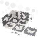 Mata edukacyjna dla dzieci piankowa puzzle szara 85 x 85 cm 9 elementów Mata edukacyjna dla dzieci piankowa puzzle szara 85 x 85 cm 9 elementów