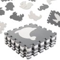 Mata edukacyjna dla dzieci piankowa puzzle szara 85 x 85 cm 9 elementów Mata edukacyjna dla dzieci piankowa puzzle szara 85 x 85 cm 9 elementów
