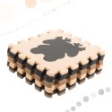 Mata edukacyjna piankowa puzzle beż 85 x 85 cm 9 elementów Mata edukacyjna piankowa puzzle beż 85 x 85 cm 9 elementów