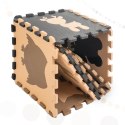 Mata edukacyjna piankowa puzzle beż 85 x 85 cm 9 elementów Mata edukacyjna piankowa puzzle beż 85 x 85 cm 9 elementów