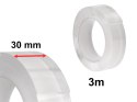 Taśma dwustronna nano montażowa wodoodporna 30mmx3m Taśma dwustronna nano montażowa wodoodporna 30mmx3m