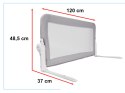 Barierka osłona ochronna do łóżka otwierana 120cm szara Barierka osłona ochronna do łóżka otwierana 120cm szara