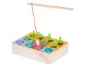 Gra drewniana montessori łowienie rybek marchewki robaczki Gra drewniana montessori łowienie rybek marchewki robaczki