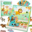 Książeczka magnetyczna układanka puzzle na magnes zwierzęta safari 47el. Książeczka magnetyczna układanka puzzle na magnes zwierzęta safari 47el.