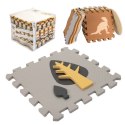 Mata edukacyjna piankowa puzzle brązowa 143 x 143 cm 36 elementów Mata edukacyjna piankowa puzzle brązowa 143 x 143 cm 36 elementów