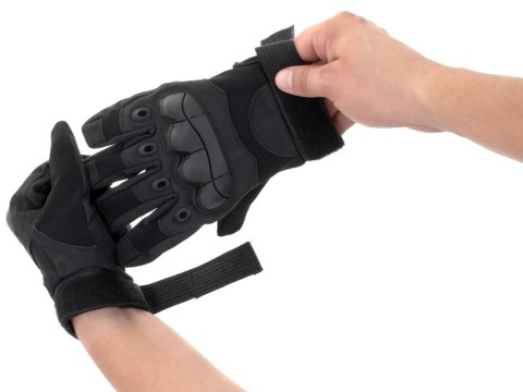 Rękawice taktyczne survival wojskowe ochrona kostek XL czarne Rękawice taktyczne survival wojskowe ochrona kostek XL czarne