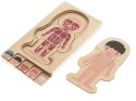 Puzzle drewniane warstwowe budowa ciała montessori chłopiec Puzzle drewniane warstwowe budowa ciała montessori chłopiec