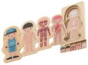 Puzzle drewniane warstwowe budowa ciała montessori chłopiec Puzzle drewniane warstwowe budowa ciała montessori chłopiec