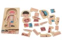 Puzzle drewniane warstwowe budowa ciała montessori chłopiec Puzzle drewniane warstwowe budowa ciała montessori chłopiec