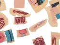 Puzzle drewniane warstwowe budowa ciała montessori chłopiec Puzzle drewniane warstwowe budowa ciała montessori chłopiec