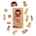 Puzzle drewniane warstwowe budowa ciała montessori dziewczynka Puzzle drewniane warstwowe budowa ciała montessori dziewczynka