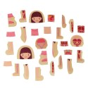 Puzzle drewniane warstwowe budowa ciała montessori dziewczynka Puzzle drewniane warstwowe budowa ciała montessori dziewczynka