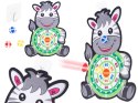 Tarcza Dart z rzutkami piłkami na rzep celowanie rzut do celu zebra Tarcza Dart z rzutkami piłkami na rzep celowanie rzut do celu zebra