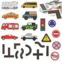 Zabawka do kąpieli wanny wodna dla dzieci naklejki piankowe autka ulica puzzle 23 el. Zabawka do kąpieli wanny wodna dla dzieci naklejki piankowe autka ulica puzzle 23 el.
