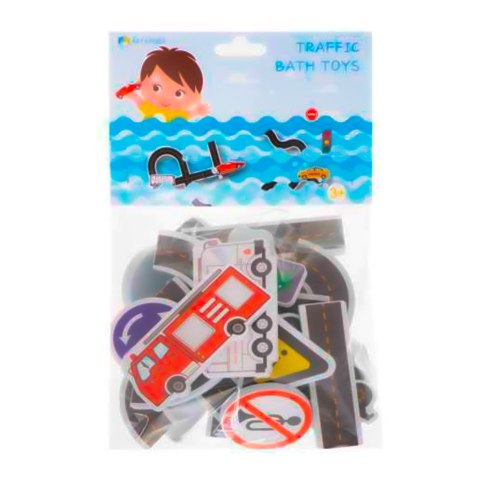 Zabawka do kąpieli wanny wodna dla dzieci naklejki piankowe autka ulica puzzle 23 el. Zabawka do kąpieli wanny wodna dla dzieci naklejki piankowe autka ulica puzzle 23 el.