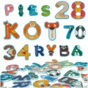 Zabawka wodna dla dzieci naklejki do kąpieli piankowe cyferki literki Zabawka wodna dla dzieci naklejki do kąpieli piankowe cyferki literki