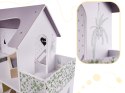 Domek dla lalek drewniany mebelki 70cm szary Domek dla lalek drewniany mebelki 70cm szary