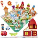 Klocki drewniane edukacyjne miasto puzzle 120el. Klocki drewniane edukacyjne miasto puzzle 120el.