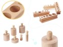 Odważniki cylindry drewniane sorter montessori Odważniki cylindry drewniane sorter montessori