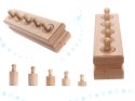Odważniki cylindry drewniane sorter montessori Odważniki cylindry drewniane sorter montessori