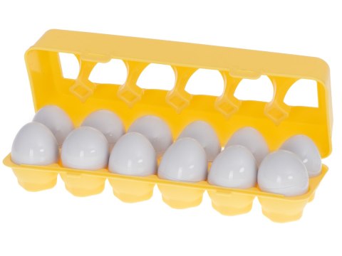 Układanka edukacyjna sorter dopasuj kształty cyferki jajka 12 sztuk Układanka edukacyjna sorter dopasuj kształty cyferki jajka 12 sztuk
