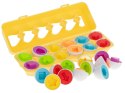 Układanka edukacyjna sorter dopasuj kształty jajka 12 sztuk Układanka edukacyjna sorter dopasuj kształty jajka 12 sztuk