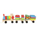 Kolejka pociąg lokomotywa klocki drewniane sorter układanka zręcznościowa 30cm Kolejka pociąg lokomotywa klocki drewniane sorter układanka zręcznościowa 30cm