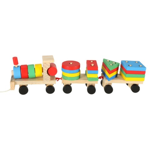 Kolejka pociąg lokomotywa klocki drewniane sorter układanka zręcznościowa 30cm Kolejka pociąg lokomotywa klocki drewniane sorter układanka zręcznościowa 30cm