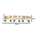 Kolejka pociąg lokomotywa klocki drewniane sorter układanka zręcznościowa 30cm Kolejka pociąg lokomotywa klocki drewniane sorter układanka zręcznościowa 30cm